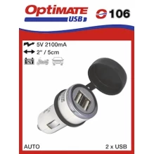 USB dobbel lader for 21mm sig.lighter uttak

2100mA