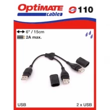 USB Splitter m/vanntette hetter L=15cm