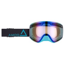 AMOQ Vision Vent+ Magnetic Goggles Black-Turqoise - Blue Mirror