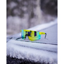 AMOQ Comet Solglasögon Yellow Splash - Orange Spegellins