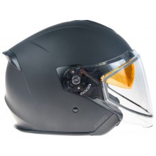 AMOQ Cluster Hjälm med dubbelvisir Blackout