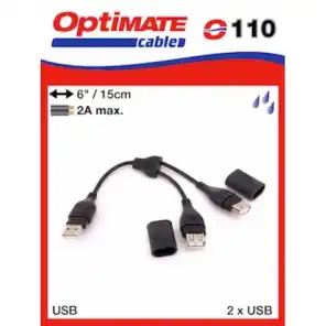 USB Splitter m/vanntette hetter L=15cm