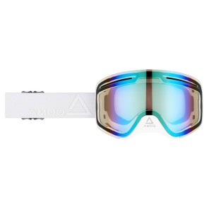 AMOQ Vision Vent+ Magnetic Skoterglasögon Whiteout - Gold Mirror