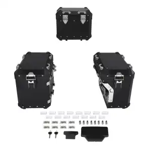 Komplett pakke med svarte BMW alu kofferter til R1250GS Adventure